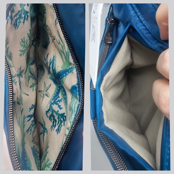 NWT Lug Flutter SE Crossbody Bag Ocean Blue RFID Water Bottle Holder - Picture 5 of 9